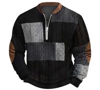 Generisch 2025 Invierno Moda Hombre Talla Grande Informal 3D Impresión Digital Jersey de Punto Tela Cremallera Media Manga Redonda Sudadera con Capucha Niños Leopardo, gris, M