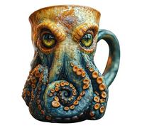 Generisch 2025 Jarra de cerveza pirata inspirada en Cthulhu medieval pirata vikinga, taza de café con pulpo con diseño de pulpo 3D, coleccionista de dragones (The Legendary Tentacle Monster)