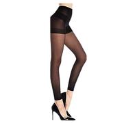 Generisch 2025 leggings transparentes casuales sin pies, medias de red delgadas, Negro , XL