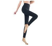 Generisch 2025 Mujeres Medias Caliente Espesado Silken Mist Color Sólido Sin Costuras Elástico Tocado Cadenas, gris, XL