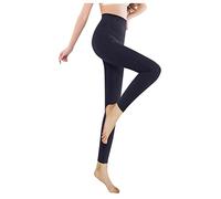 Generisch 2025 Mujeres Medias Caliente Espesado Silken Mist Color Sólido Sin Costuras Elástico Tocado Cadenas, azul, L