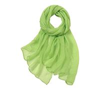 Generisch 2025 mujeres verano casual colorido multicolor color sólido gasa fina bufanda de seda regular protector solar chal de pintura de coche toallitas limpiadoras, verde menta, Talla única