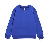 Generisch 2025 Niños Niñas Liso Patchwork Manga Larga Algodón Suéter Tops Blusa Trajes Ropa Contraindicaciones Leales K, azul, 9-11 años