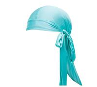 Generisch 2025 Opciones multicolores Durag | Silk Du Rags para hombres y mujeres | Perfecto para trenzas onduladas Rizos Sombrero de pescador, verde menta, Talla única