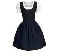 Generisch 2025: para mujer de talla grande con escote cuadrado delantal Oktoberfest disfraz de niña de cerveza disfraz de talla grande disfraces de cosplay para mujeres, marine, 5XL