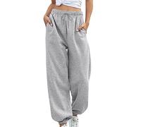 Generisch 2025 Pies Sueltos con Cordón Pantalones Rectos Casual Pantalones Deportivos Pantalones Sueltos Mujer Pantalones Sueltos Con Cadena Señoras Negro, gris, 45-52.5kg