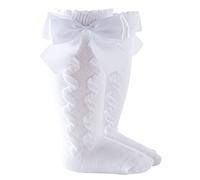 Generisch 2025 Princesa Niños Sólidos Niñas Calcetines Altos por la Rodilla Medias Bebé Cuidado del Bebé Calcetines 6 Meses, Blanco, 3-18 meses