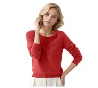 Generisch 2025 Suéter de cuello redondo para mujer de manga larga monocolor Mis pedidos Ver cuenta, rojo, M