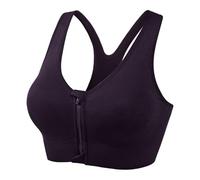 Generisch 2025- Sujetador deportivo para mujer con cierre frontal, top de entrenamiento de yoga y running de alto soporte, transpirable, de apoyo, sin costuras, cómodo, para fitness, ropa deportiva