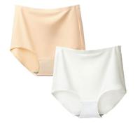 Generisch 2026 2 piezas sin costuras damas bragas cintura alta control de vientre elástico satén hipster ropa interior modeladora vientre camino pantalones para vestidos de uso diario, B+h, 3XL