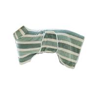 Generisch 2026 Albornoz de una pieza de secado rápido a rayas con banda ajustable para el abdomen, toalla superabsorbente, albornoz para después del baño (verde, talla única)