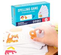 Generisch 2026 Aprendizaje infantil para niños: juego de palabras del alfabeto, rompecabezas de aprendizaje preescolar (azul cielo, 22,5 x 11 x 5,9 cm)