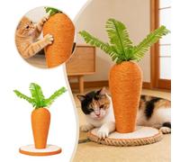Generisch 2026 Árbol rascador de cuerda de sisal robusto con zanahoria gato integrado para gatos de vivienda (naranja, 25 x 25 cm)