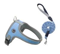 Generisch 2026 Arnés transpirable con correa - Chaleco de malla catiónico suave para tallas pequeñas, fácil de quitar, ajuste ajustable, para todo el año (azul, B)