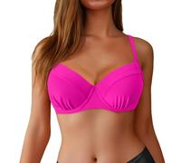 Generisch 2026 aros push-up bikini top mujeres traje de baño tops traje de baño sujetador top skateboard Tank Top hombres, Rosa intenso., XL