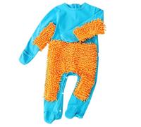 Generisch 2026 Baby Body Mop Infantil Gatear Suelo Limpieza de Suelo Traje de Juego de Rol para Manga Larga Una Pieza Ropa de Invierno con Cubierta para los Pies, azul celeste, 18-24 meses