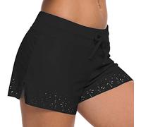 Generisch 2026 Bañador para mujer con bolsillos, cintura alta, traje de baño para tabla, bañador para niño, parte inferior, pantalones cortos de baño, parte inferior de bañador, banda elástica ancha