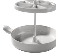 Generisch 2026 Barbacoa de microondas, microondas, utensilios de cocina, microondas, grasa con colador, estufa, cuencos de preparación, estante para cocinar en el horno (blanco, 26 x 18 x 3,7 cm)