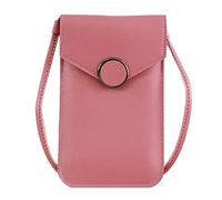 Generisch 2026 Bolsos de hombro Moda Mujeres Cuero Sintético Color Sólido Hasp Transparente Ccreen Bolsa de Teléfono Bolso Bandolera, F, Einheitsgröße, Mochilas tradicionales