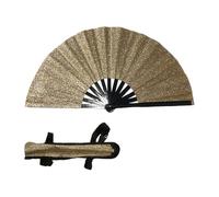 Generisch 2026 Boots On The Ground Abanico plegable Country Line Dance - Abanico portátil grande, accesorio de baile para eventos al aire libre (dorado, 32 cm)