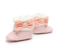 Generisch 2026 Botas de bebé para niños y niñas, zapatos recién nacidos, zapatos de invierno para nieve, bowknot slip suela suave cálida para bebés pequeños botines prewalker, Rosa., 19 EU