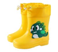 Generisch 2026 Botas de lluvia para niños Colección infantil Botines de caña ajustables para actividades al aire libre Zapatos de juego cómodos para niños pequeños de entre dos nueve años, amarillo