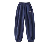 Generisch 2026 Boys and Girls' Frannel Clothes Long Sleeve and Pants Winter Warm Soft Fuzzy Homewear with Fleece Sweatpants, marine, 8-9 años