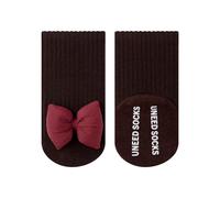 Generisch 2026 Calcetines de tripulación para recién nacidos con diseño de lazo, suela antideslizante, sin costuras, suaves, ideales para primeros pasos para el día a día, marrón, 0-6 meses