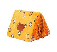 Generisch 2026 Cama de túnel de cerdo con cortina, franela, escondite de conejo lavable oculto, dormitorio, hámster, erizo, sala de estar (A, talla única)