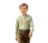 Generisch 2026 Camisa de manga larga a rayas con cuello alto para - parte superior versátil para uso diario, B-light Green, 11-12 años