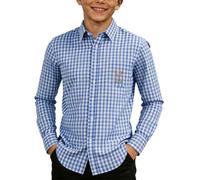 Generisch 2026 Camisa de Manga Larga Botones Elegante Túnica Blusa Fiesta Ropa Infantil Moda Escolar Top, azul claro, 6-7 años