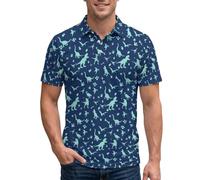 Generisch 2026 Camisa informal para hombre con manga corta estampada para uso diario actividades al aire libre ocio cómodo, Blau2, 4XL