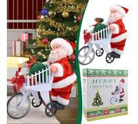 Generisch 2026 Carro de la compra musical Papá Noel para niños, juego de vacaciones (Watermelon Red, 22 x 21 cm)