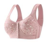 Generisch 2026 Categoría de producto Sujetador Ropa interior Mujer Algodón Suave con Frente Cómoda Camiseta Interior Sin Aros Ideal para Mujeres Medianas a Mayores Tallas Grandes, Rosa., 48