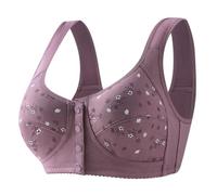 Generisch 2026 Categoría de producto Sujetador Ropa interior Mujer Algodón Suave con Frente Cómoda Camiseta Interior Sin Aros Ideal para Mujeres Medianas a Mayores Tallas Grandes, morado, 46
