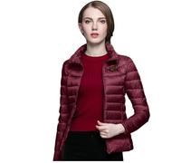 Generisch 2026 Chaqueta cálida y ligera para mujer, sin abrigo de invierno a prueba de viento con aislamiento reciclado, abrigo corto de invierno estrecho con abrigo de plumón de pato blanco cálido