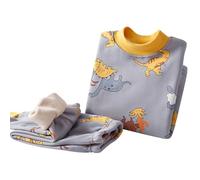 Generisch 2026 Chaqueta de forro polar unisex de invierno para niños pequeños, camiseta de manga larga, conjunto de pantalones de chándal con estampado de dinosaurios de dibujos animados, traje, c, 1