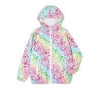 Generisch 2026 Chaqueta ligera a prueba de viento con capucha para, impermeable y chubasquero con estampados, ideal para jugar al aire libre, Rosa intenso., 6Y/120