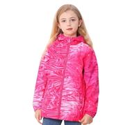 Generisch 2026 Chubasquero Suéter con Capucha para Niñas con Cremallera Estampado Casual Arcoíris Chaqueta Cortavientos Ropa Exterior Chaqueta de Manga Larga Sudadera Ligera con Bolsillos, Rosa