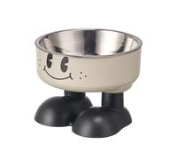 Generisch 2026 Comedero elevado de acero inoxidable | Cuenco para gatos con base antideslizante - Plato elevado de acero inoxidable para aliviar el cuello del gato (A, talla única)