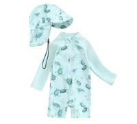 Generisch 2026 Costume Neonato Mare Costume Bambino Anti UV Tutina Cappello Bambina Neonata UPF 50 Intero Vestiti Bagno 3 Anni 4 Da Maglietta 120 8 Bimba Cappellino 1 Anno 6 9 MESI Costumi Ragazza, A3