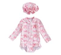 Generisch 2026 Costume Neonato Mare Costume Bambino Anti UV Tutina Cappello Bambina Neonata UPF 50 Intero Vestiti Bagno 3 Anni 4 Da Maglietta 120 8 Bimba Cappellino 1 Anno 6 9 MESI Costumi Ragazza, A5