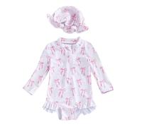 Generisch 2026 Costume Neonato Mare Costume Bambino Anti UV Tutina Cappello Bambina Neonata UPF 50 Intero Vestiti Bagno 3 Anni 4 Da Maglietta 120 8 Bimba Cappellino 1 Anno 6 9 MESI Costumi Ragazza, A5