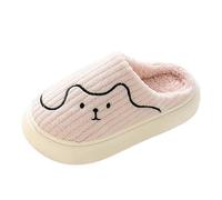 Generisch 2026 Cuatro estaciones lindas zapatillas para el hogar antideslizantes cuatro estaciones tela zapatillas coloridas algodón, rojo, 41 EU