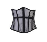 Generisch 2026 Deutsches Oktoberfest- für Damen, geschnürte Halbschürze, bayerisches traditionelles Cosplay-Kleid, elegante Partykleidung mit historischem Motto (Black, S)