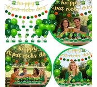 Generisch 2026 Disfraces para la fiesta del Día de San Patricio, pancartas de fiesta, decoraciones, actividades de decoración de fiestas para la celebración anual (verde, 20 x 25 cm)