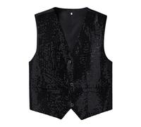 Generisch 2026 Disfraz de Carnaval Chaleco de Traje de Hombre Slim Fit Business Boda sin Mangas Camiseta de Tirantes, Negro , XXL