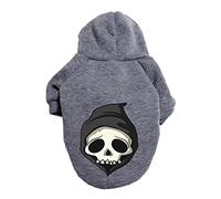 Generisch 2026 Disfraz de suéter para perros de Halloween para mascotas, juego de ropa suave para animales con accesorios, bonito atuendo de disfraz espeluznante (gris, 9XL)