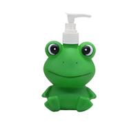 Generisch 2026 Dispensador de jabón con diseño de rana, botella de loción rellenable para baño, gel de ducha, champú, dispensador de champú, accesorio de encimera (verde, talla única)