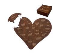 Generisch 2026 "El enigma de las razones por las que te amo" - Foto- rompecabezas de palabras para tiempo familiar compartido, parejas, juego educativo para el hogar (Brown, 19 cm)